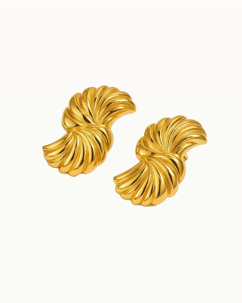 Goudkleurige Schelpvormige Oorbellen - Jasmijn