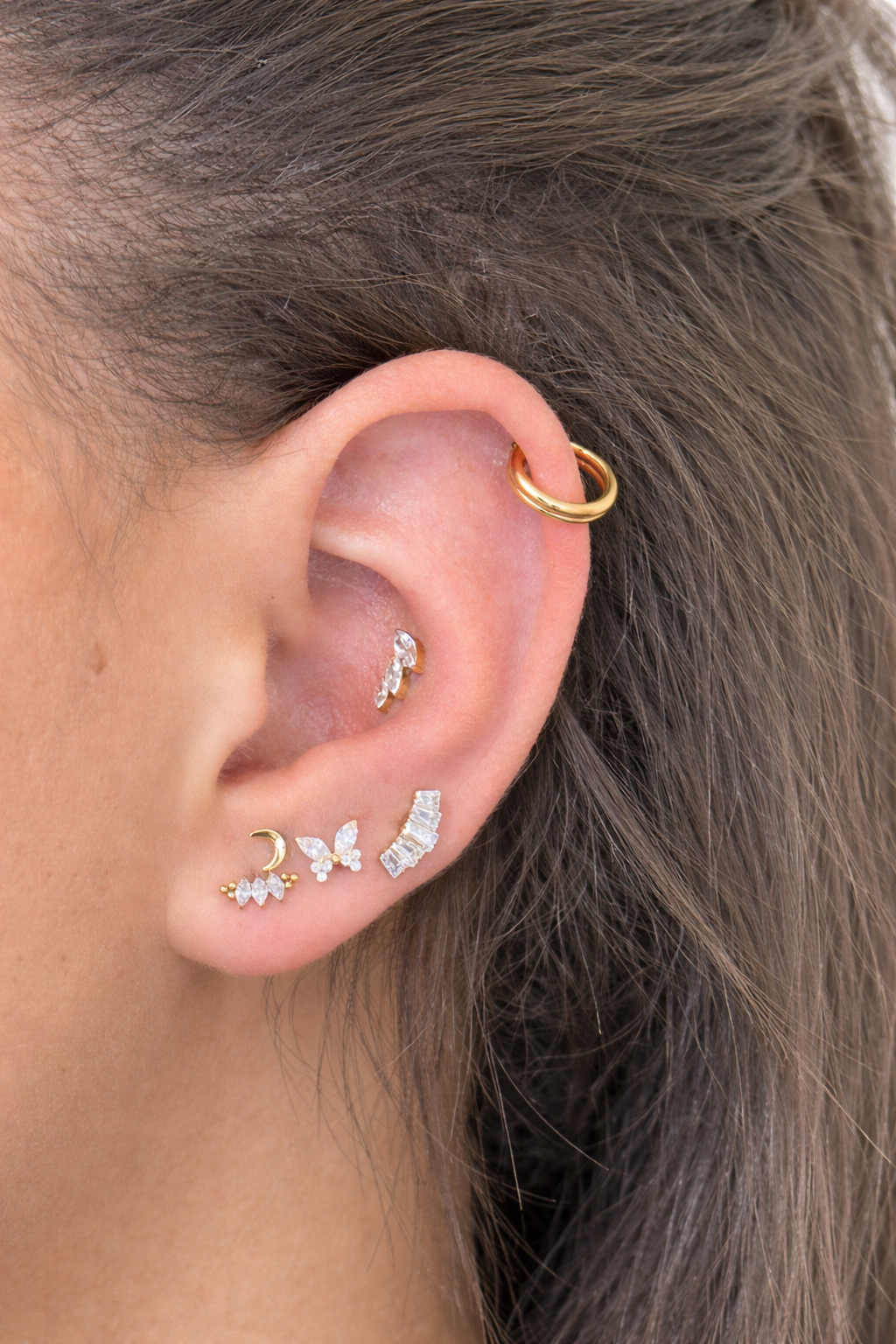 Titanium Minimalist Double Ring Piercing - Tamara