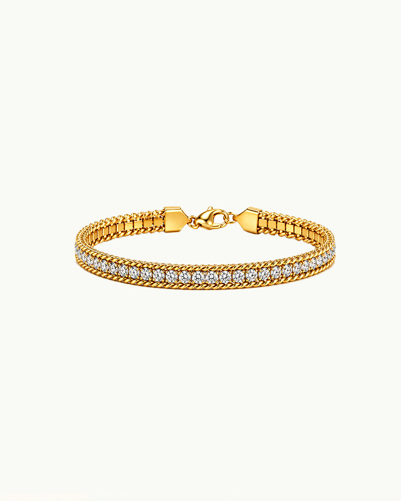 Gouden Statement Armband met Kristallen - Jana