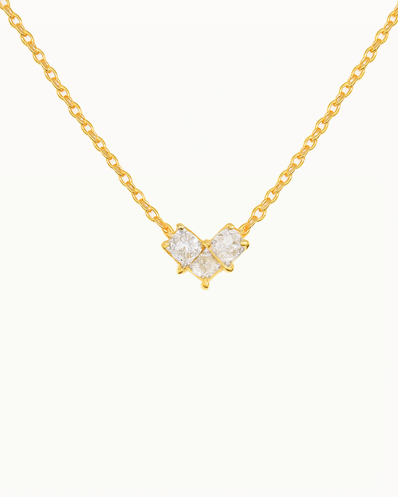 Collier en Or avec Cœur en Cristal - Nori