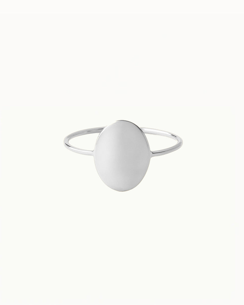 Minimalist Ring with Round Plate - Lynn - R26