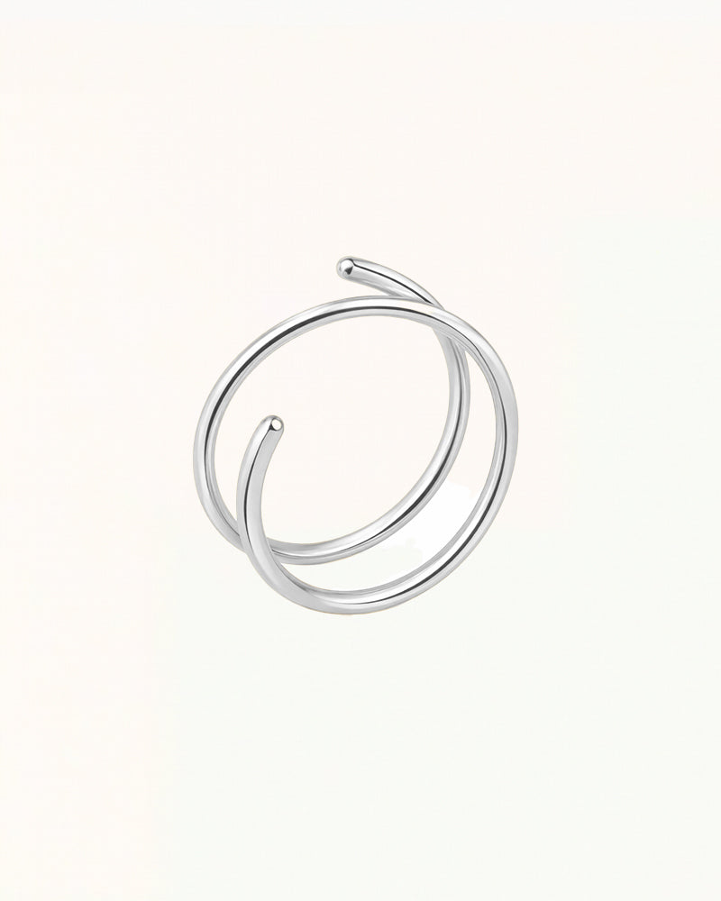 Titanium Neuspiercing Open Ring met Dubbel Design - Neve