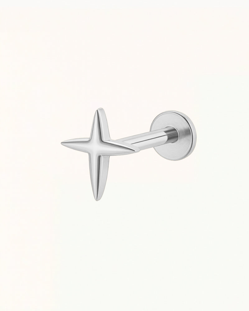 Titanium Minimalistische Kruisvormige Piercing - Holly