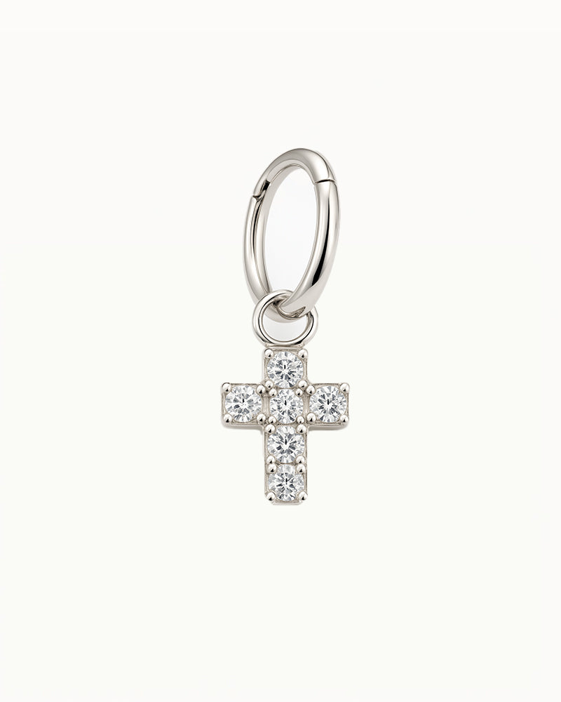 Piercing Clicker en Titane avec Pendentif Croix - Zaria