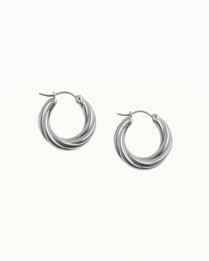 Boucles d'oreilles modernes torsadées - Danielle