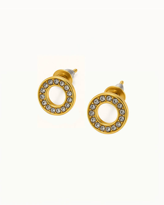 Ronde Kristallen Studs - Danou
