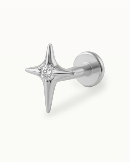 Titanium Statement Ster Piercing - Evelyn