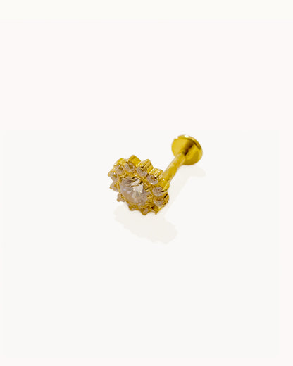 Titanium Sparkling Sunburst Piercing - Inez