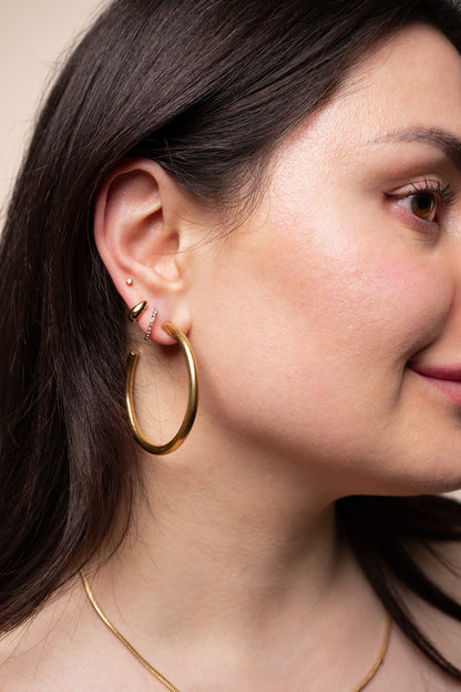 Kristallen Huggie Oorbellen - Miley