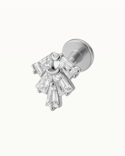 Titanium Piercing met Unieke Kristallen - Kanna