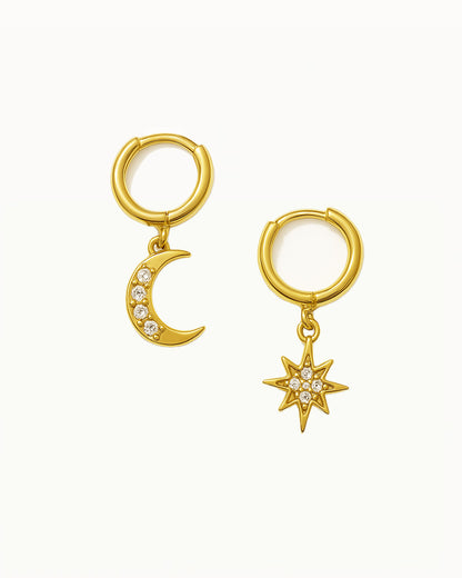 Maan en Zon Oorbellen - Kenza