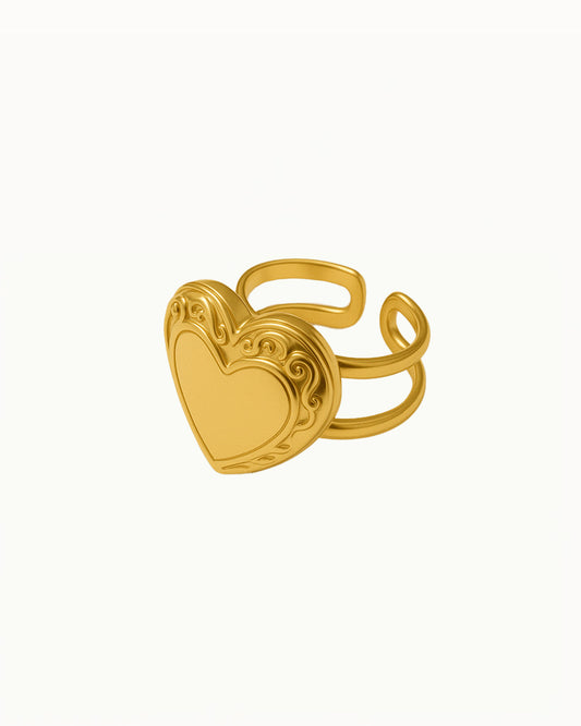 Vintage Hart Ring - Verstelbaar - Miranda - R66