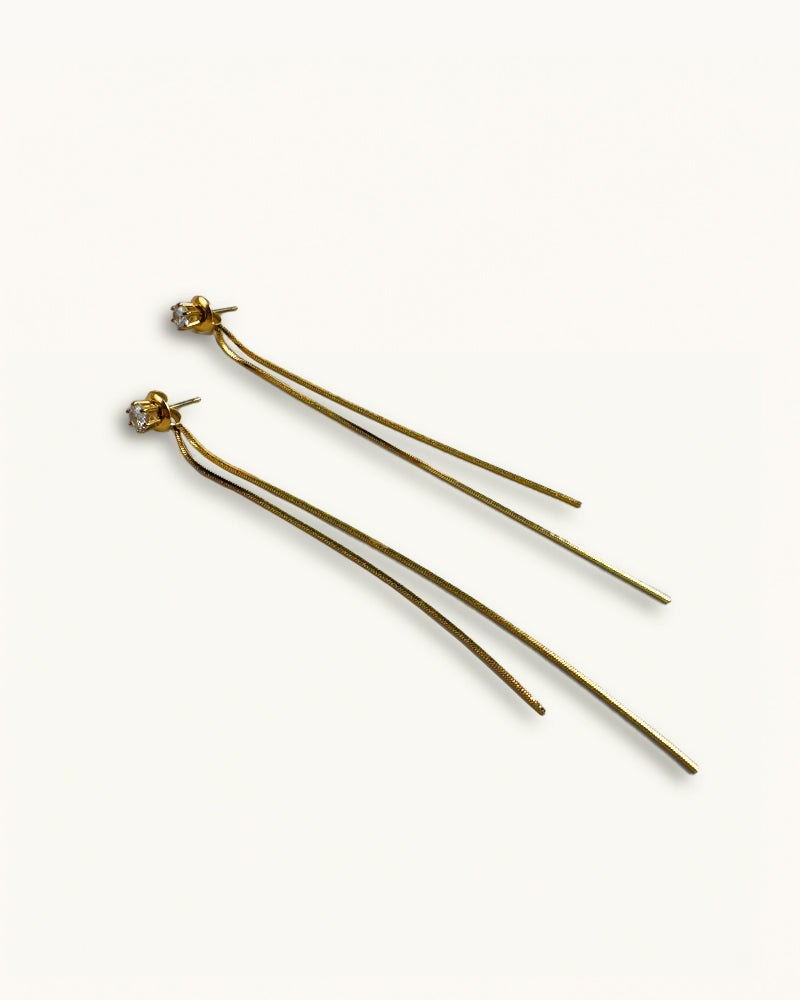 Lange Oorhangers met Kristallen - Nala