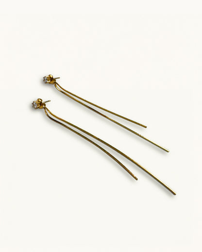 Lange Oorhangers met Kristallen - Nala