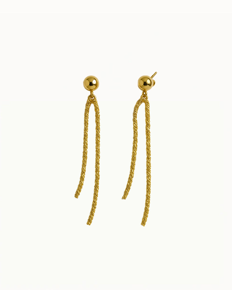 Lange Oorbellen met Bolletje - Rosalia