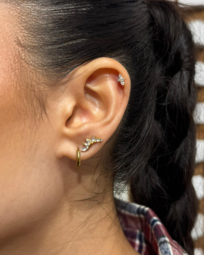 Titanium Diamantvorm Piercing - Thea