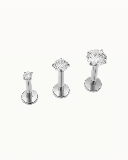 Titanium Klassieke Kristallen Piercing - Flora