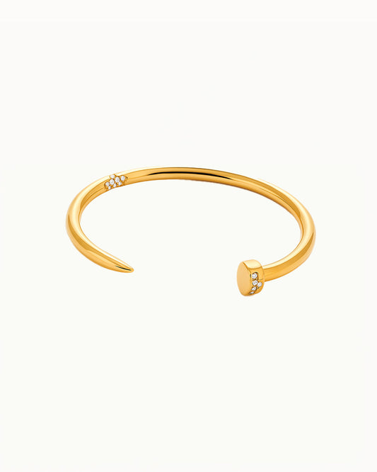 Open Spijker Armband met Steentjes - Jenny