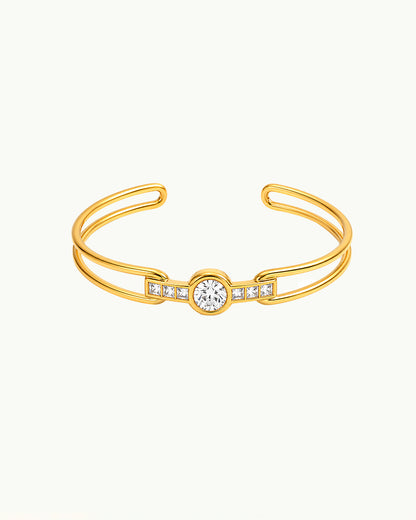 Gouden Bangle Armband met Kristallen - Izanne