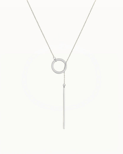 Minimalistische Ketting met Cirkel en Staaf - Julia