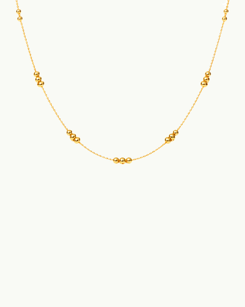 Goudkleurige Ketting met Bolletjes Details - Julitta