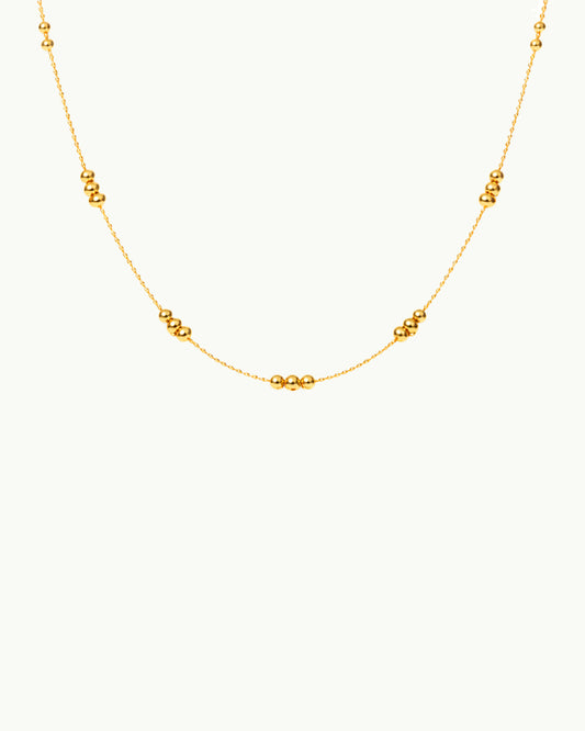 Goudkleurige Ketting met Bolletjes Details - Julitta
