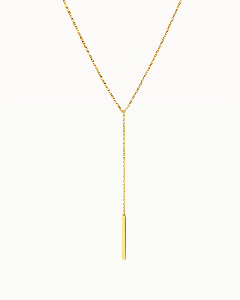 Minimalistische Y-Ketting met Staafhanger - Kayla