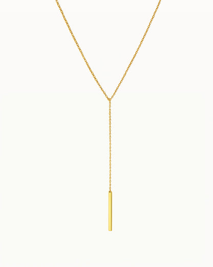 Minimalistische Y-Ketting met Staafhanger - Kayla