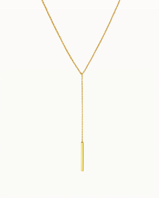 Minimalistische Y-Ketting met Staafhanger - Kayla