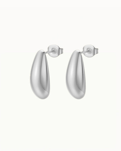 Long Drop Shaped Stud Earrings - Bobbi