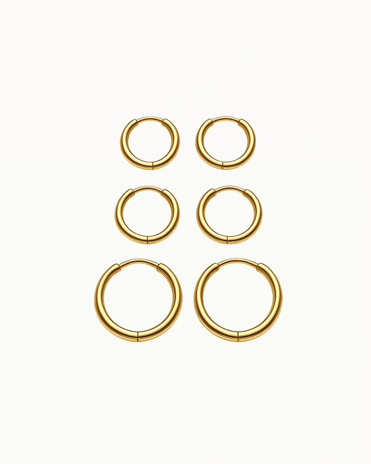 Basic Smalle Oorringen in Drie Maten - Gwen