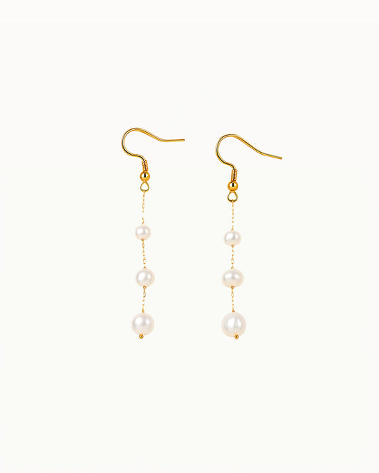 Lange Oorbellen met Parels - Tyra