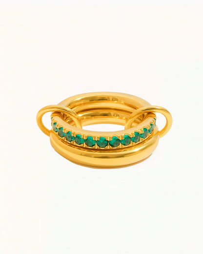 Gold Ring with Different Colored Stones - Isabella - R78
