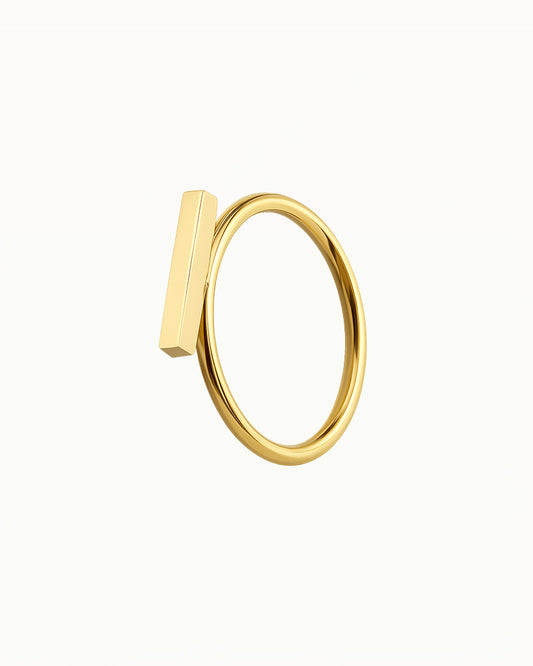 Minimalistische Ring met Rechthoekige Vorm - Marilyn - R05