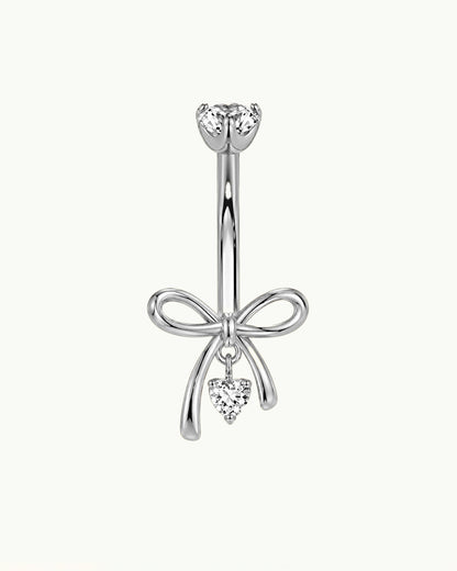 Titanium Navelpiercing Strik met Hartje - Lode