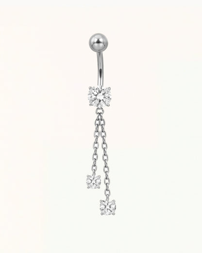 Titanium Navelpiercing met Hangende Ketting - Nellie