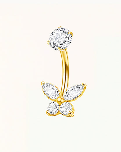 Titanium Navelpiercing met Vlinderdesign - Trixie