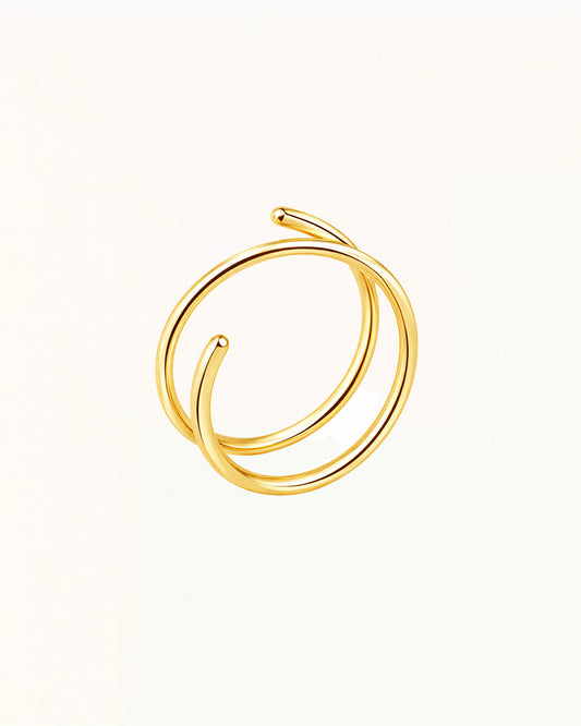 Titanium Neuspiercing Open Ring met Dubbel Design - Neve