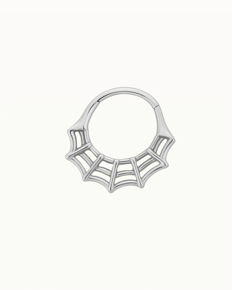 Titanium Spiderweb Clicker Piercing - Daphne