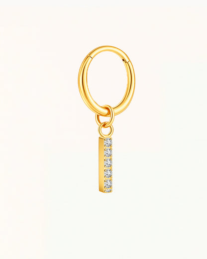 Titanium Piercing met Kristallen Hanger - Mackenzie