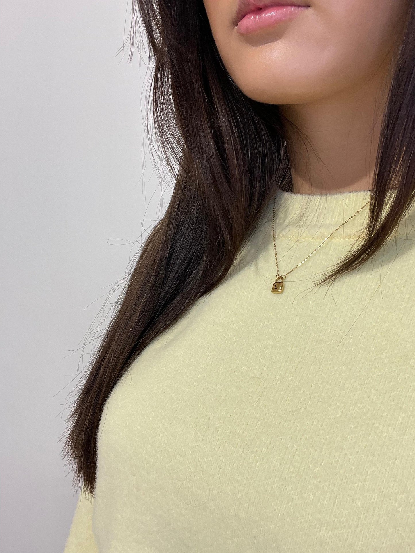 Initialenkette mit Schlossanhänger