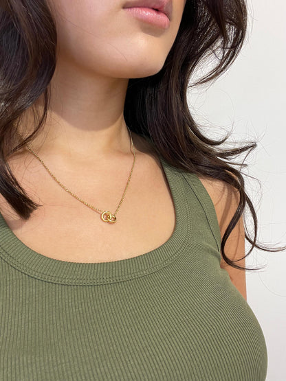 Minimalistische Gouden Infinity Ketting Ringen - Janne